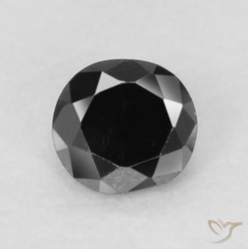 0.05ct Natural Preto Diamante, Redondo, Opaco