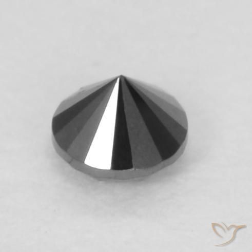 Diamante Preto Natural 0.05ct, Redondo, Opaco