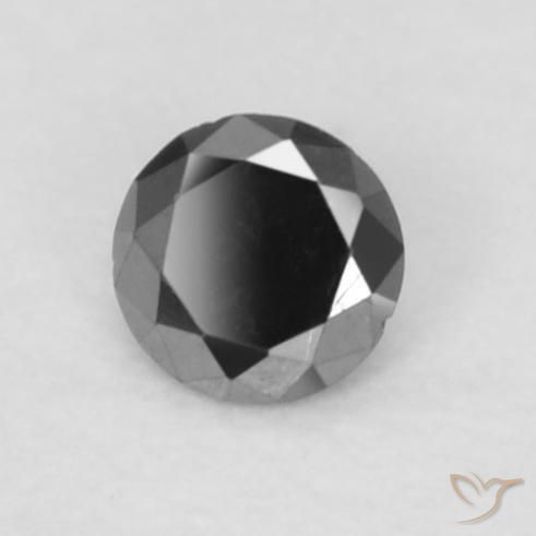 Diamante Preto Natural 0.04ct, Redondo, Opaco