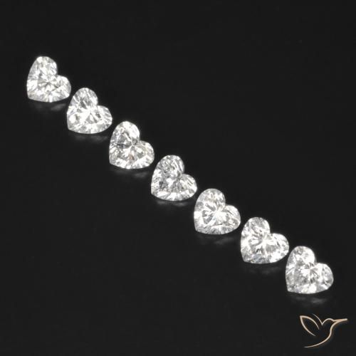 0.53ctw Natural F Diamante, Coração, VVS