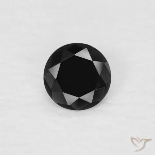 0.05ct Natural Preto Diamante, Redondo, Opaco, Photo A