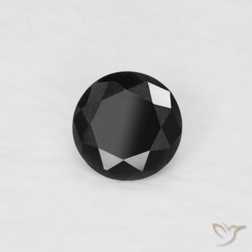 Diamante Preto Natural 0.05ct, Redondo, Opaco