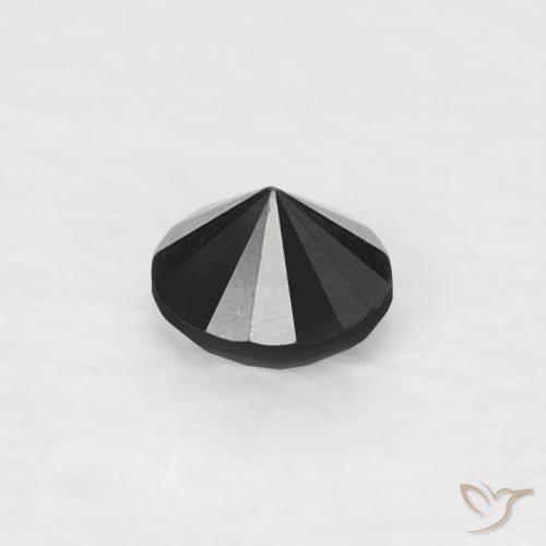 Diamante Preto Natural 0.07ct, Redondo, Opaco