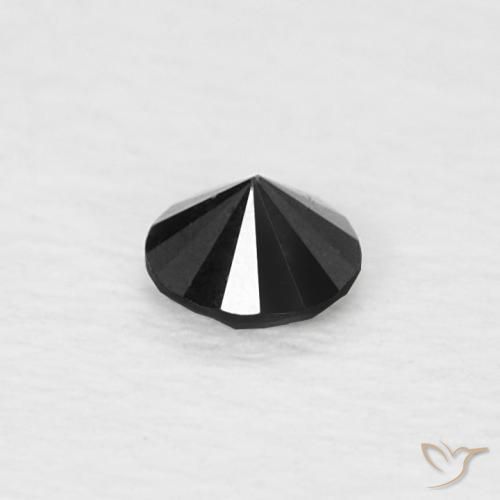 Diamante Preto Natural 0.06ct, Redondo, Opaco