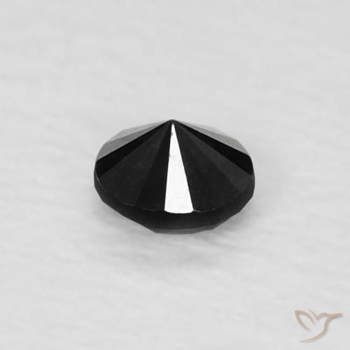 Diamante Preto Natural 0.08ct, Redondo, Opaco