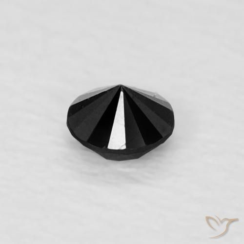 Diamante Preto Natural 0.07ct, Redondo, Opaco