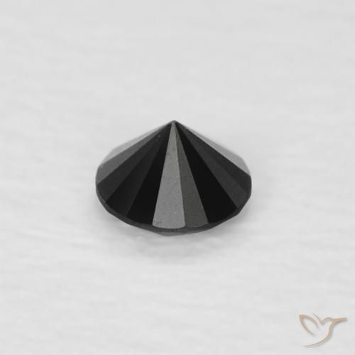 Diamante Preto Natural 0.06ct, Redondo, Opaco