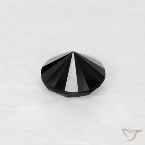 Diamante Preto Natural 0.07ct, Redondo, Opaco