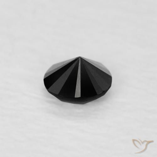 Diamante Preto Natural 0.06ct, Redondo, Opaco