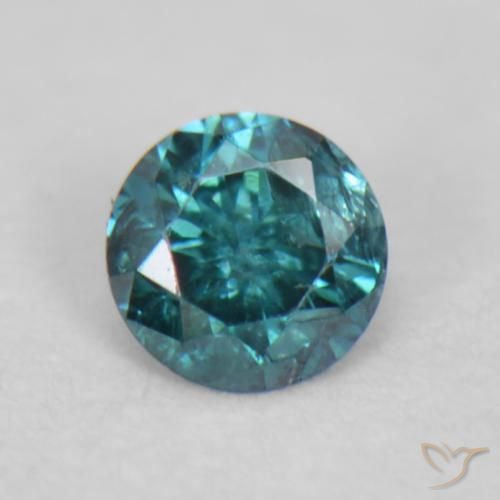 Diamante Azul Natural 0.02ct, Redondo, VS-SI