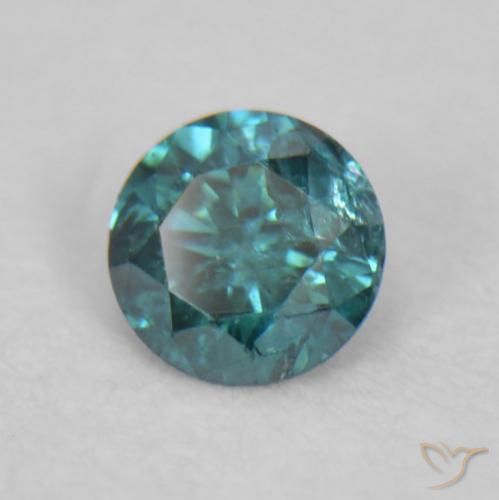 Diamante Azul Natural 0.02ct, Redondo, VS-SI