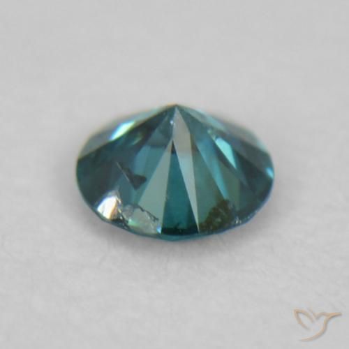 Diamante Azul Natural 0.02ct, Redondo, VS-SI