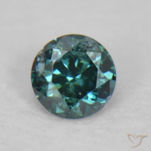 0.02ct Natural Verde Diamante, Redondo, VS-SI