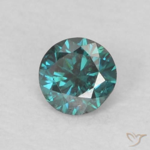 Diamante Azul Natural 0.07ct, Redondo, VS