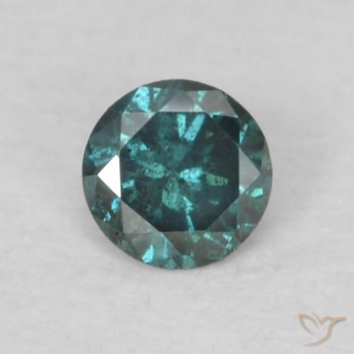 0.07ct Natural Azul Diamante, Redondo, VS