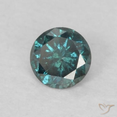 Diamante Azul Natural 0.07ct, Redondo, VS