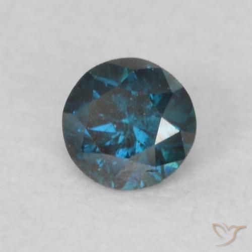 Diamante Azul Natural 0.07ct, Redondo, VVS-VS