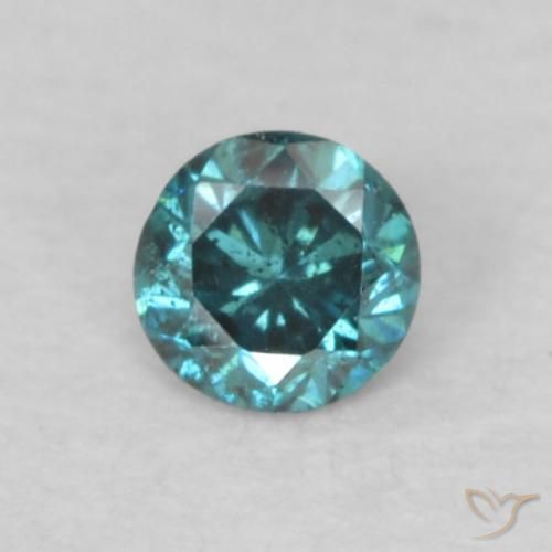0.07ct Natural Azul Diamante, Redondo, VS