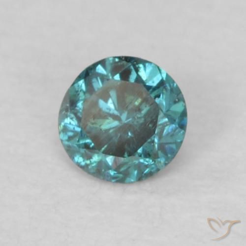 Diamante Azul Natural 0.07ct, Redondo, VS