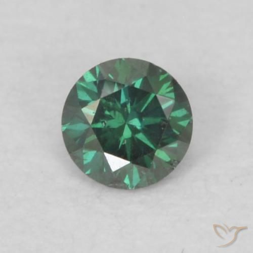 Diamante verde natural 0,06ct, corte redondo, VS