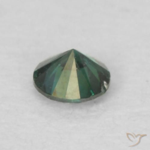 Diamante verde natural 0,06ct, corte redondo, VS