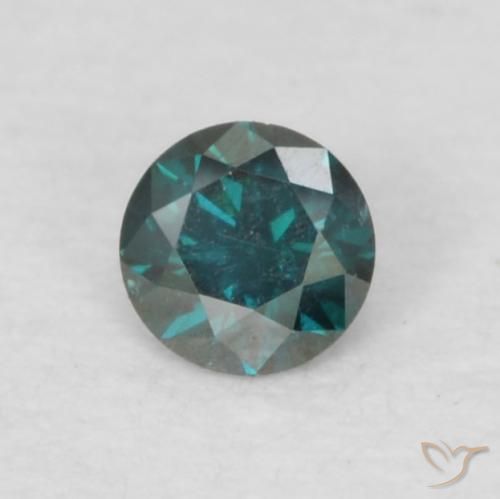 0.06ct Natural Azul Diamante, Redondo, VVS-VS