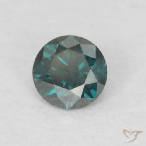 Diamante Azul Natural 0.06ct, Redondo, VVS-VS