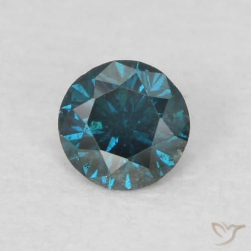 0.06ct Natural Azul Diamante, Redondo, VVS-VS