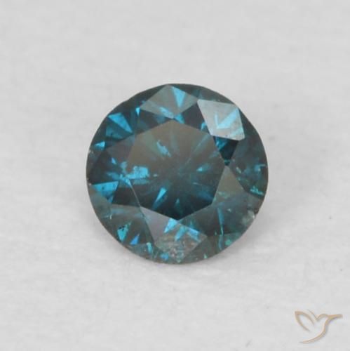 Diamante Azul Natural 0.06ct, Redondo, VVS-VS