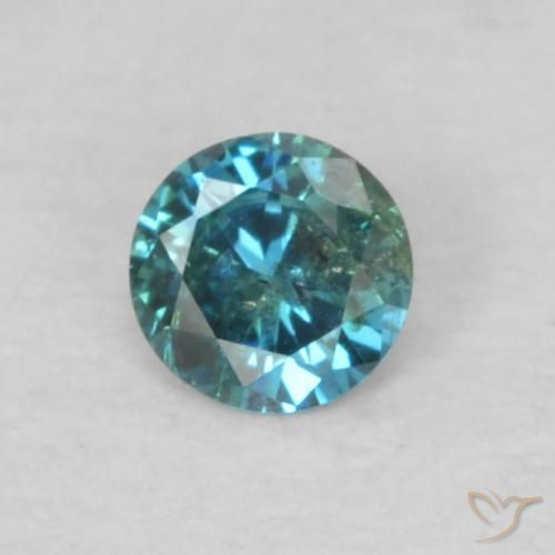 0.05ct Natural Azul Diamante, Redondo, VS-SI