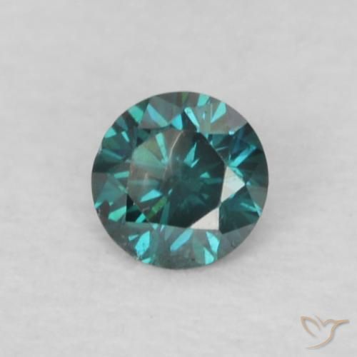 Diamante Azul Natural 0.06ct, Redondo, VS