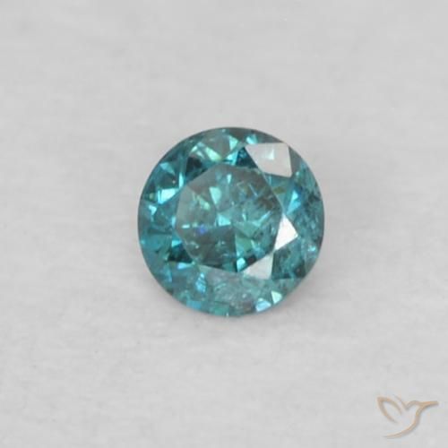 Diamante Azul Natural 0.04ct, Redondo, VS-SI