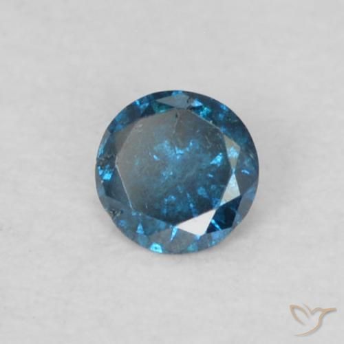Diamante Azul Natural 0.04ct, Redondo, VS-SI