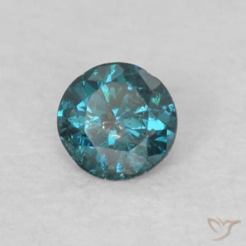 Diamante Azul Natural 0.05ct, Redondo, VS-SI