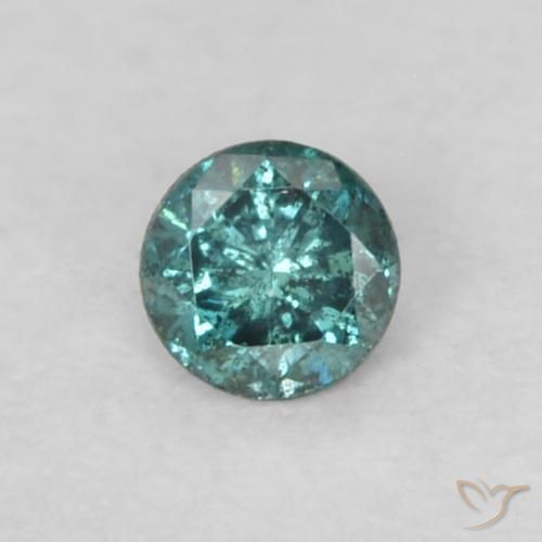 Diamante Azul Natural 0.05ct, Corte Redondo, VS-SI