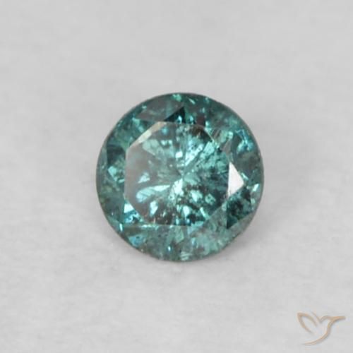 Diamante Azul Natural 0.05ct, Corte Redondo, VS-SI