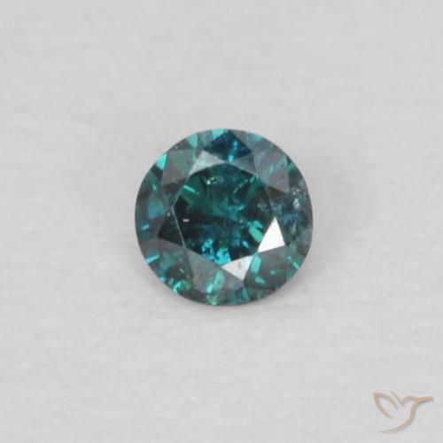 0.03ct Natural Azul Diamante, Redondo, VS-SI