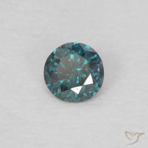 Diamante Azul Natural 0.03ct, Redondo, VS-SI