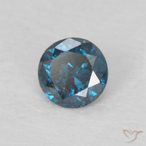 Diamante Azul Natural 0.06ct, Redondo, VS-SI