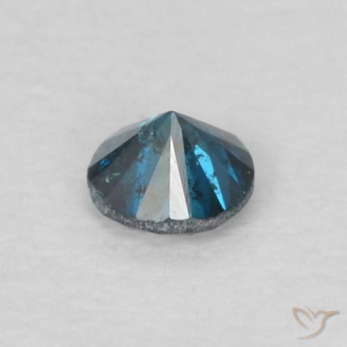 Diamante Azul Natural 0.06ct, Redondo, VS-SI