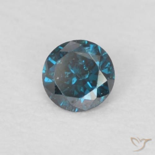 Diamante Azul Natural 0.05ct, Redondo, VS-SI