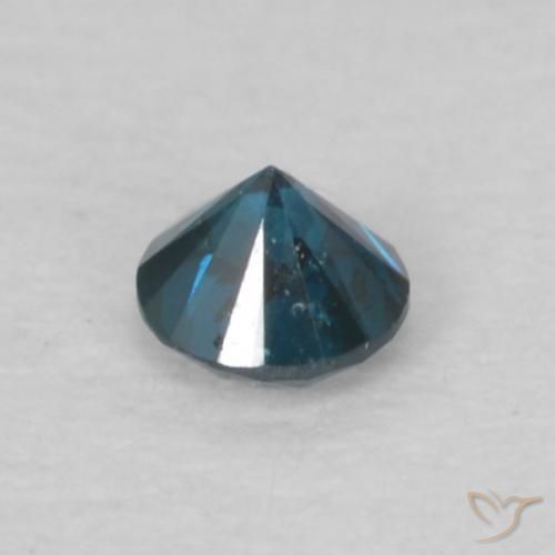 Diamante Azul Natural 0.07ct, Redondo, VS-SI