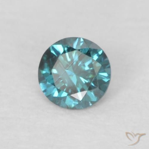 Diamante Azul Natural 0.06ct, Redondo, VS-SI