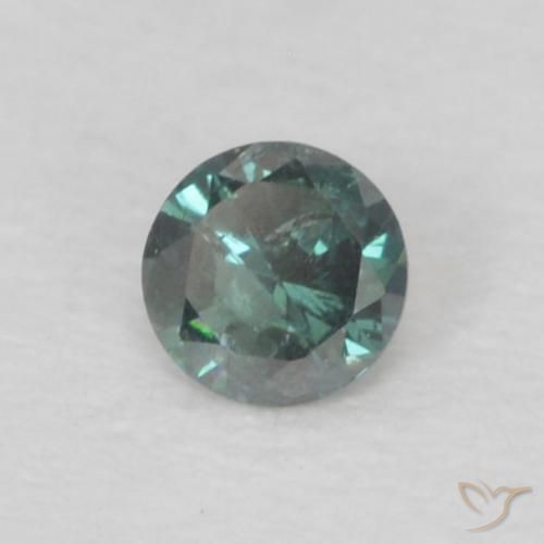 Diamante Verde Natural 0.04ct, Redondo, VS-SI