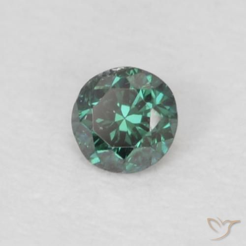 Diamante Verde Natural 0.05ct, Redondo, VS-SI