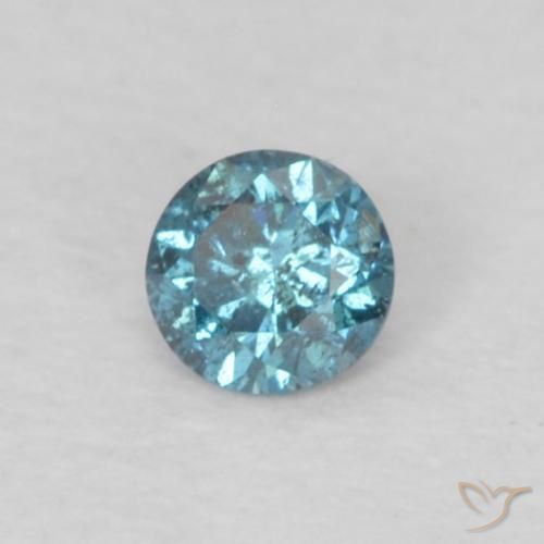 Diamante Azul Natural 0.05ct, Redondo, VS-SI