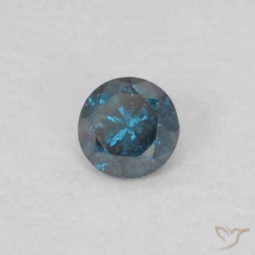 Diamante Azul Natural 0.04ct, Redondo, VS-SI