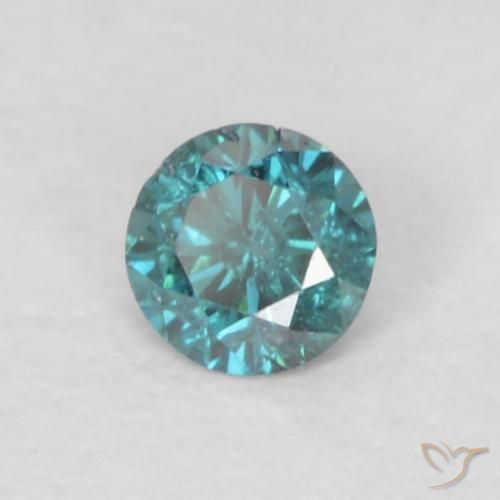 Diamante Azul Natural 0.05ct, Redondo, VS-SI