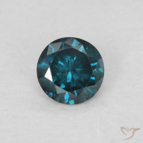 0.05ct Natural Azul Diamante, Redondo, VS