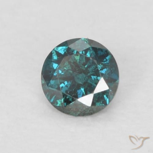 Diamante Azul Natural 0.06ct, Redondo, VS